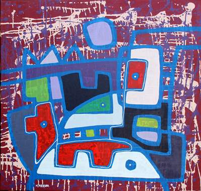 Horacio Luis Carrena -Red dog within a landscape-  539 : image 1