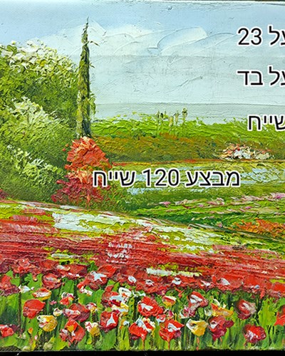 SALES-ציור שמן על בד-מבצע 120 שייח