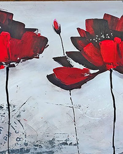 red flowers